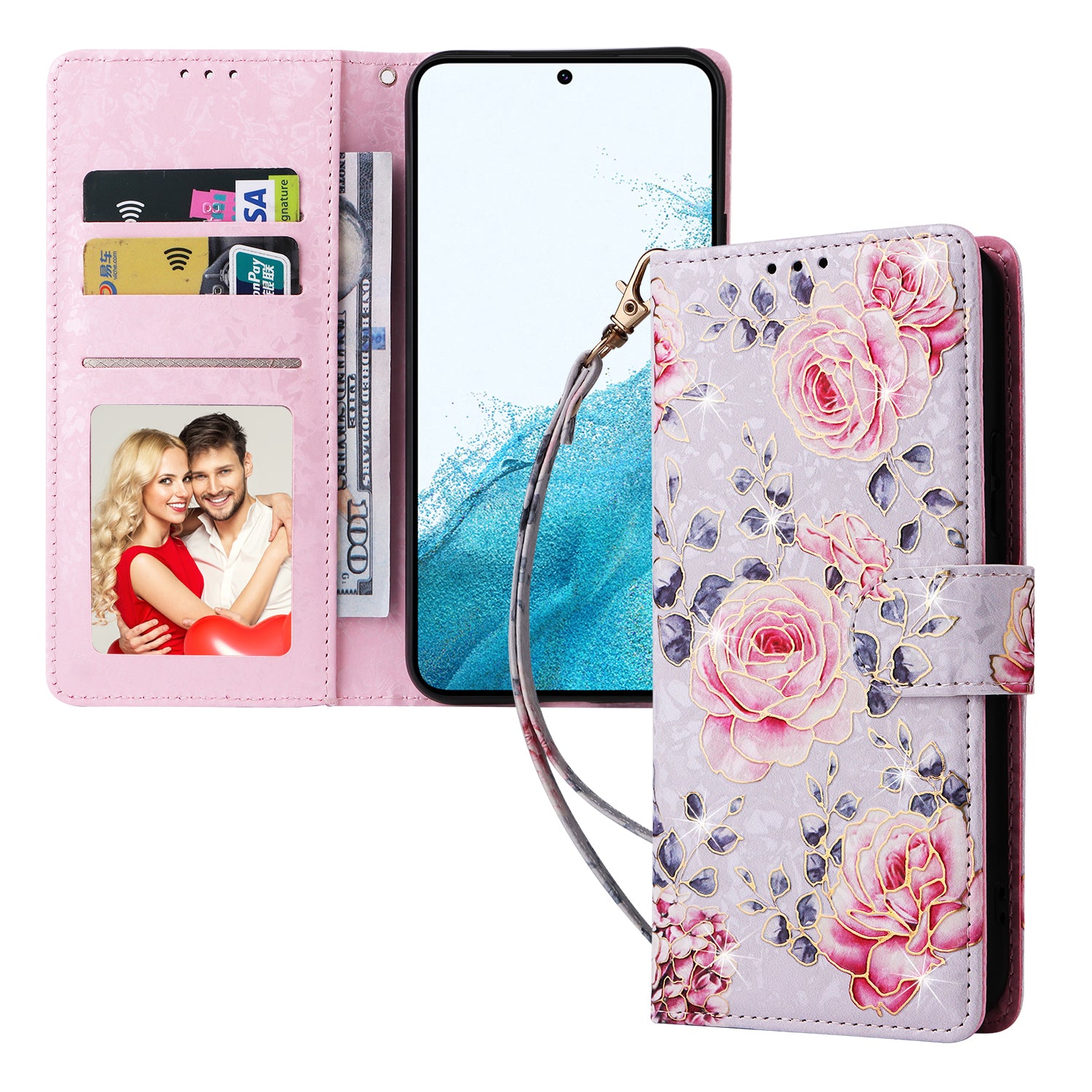 For Samsung Galaxy A54 5G Case RFID Blocking Magnetic Phone Cover with Lacquered Design For Samsung Galaxy A54 5G Case RFID Blocking Magnetic Phone Cover with Lacquered Design